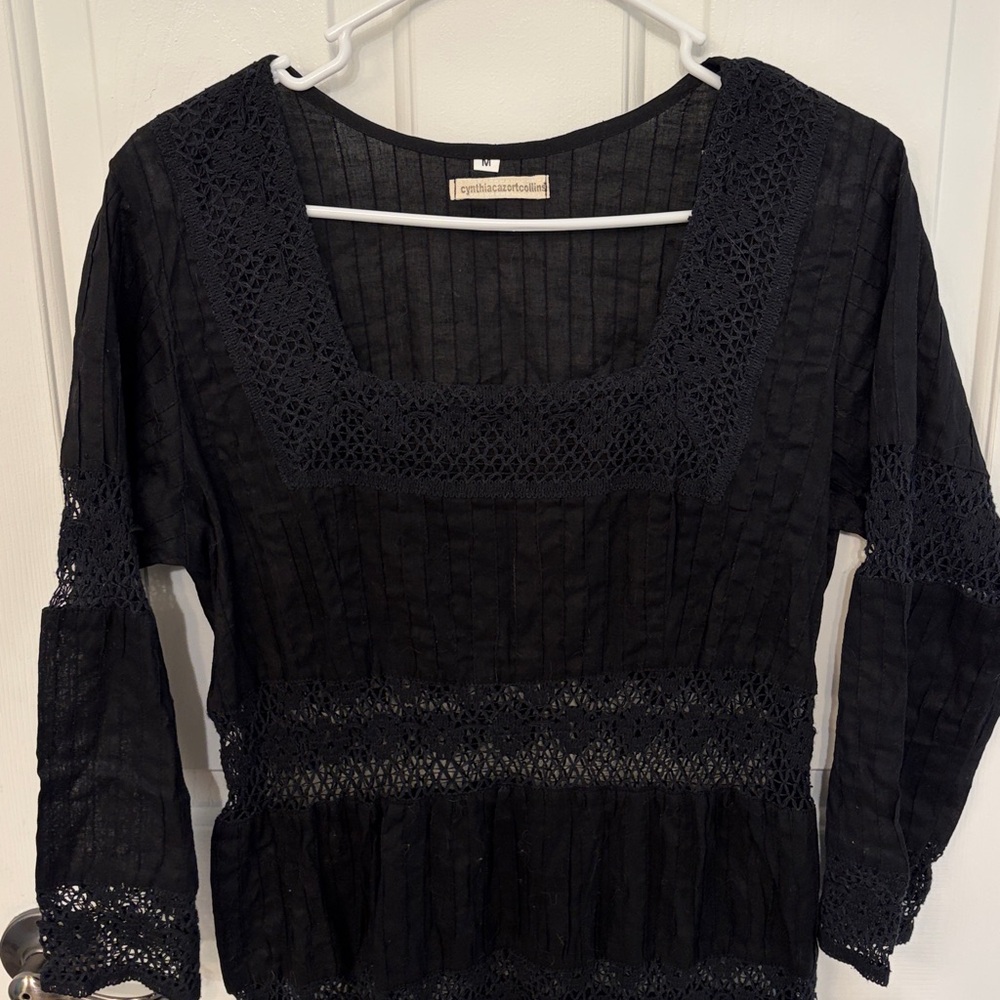 cynthia cazort collins black lace resort dress - Picture 4 of 5